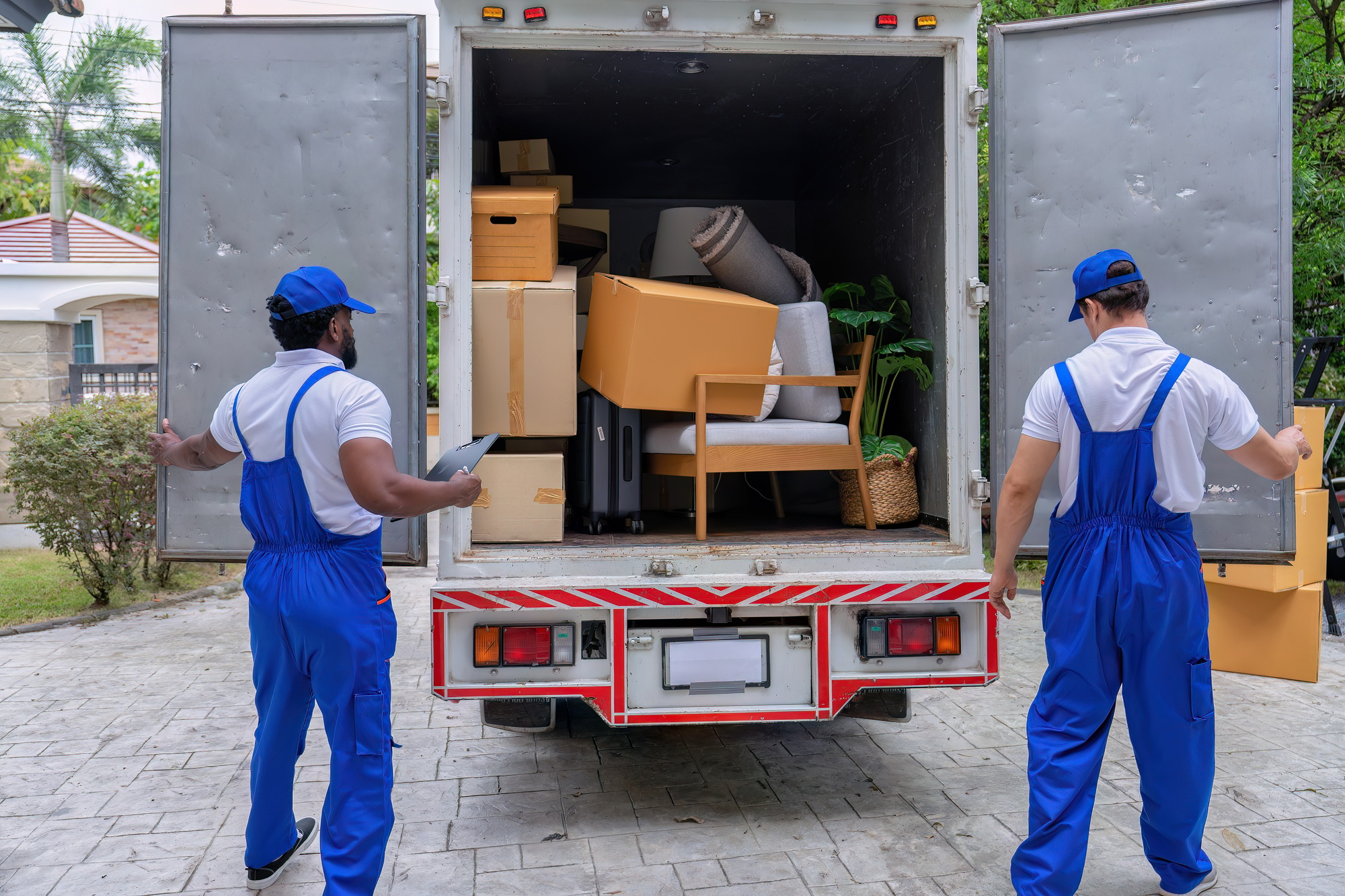 Professional goods move service use truck carry personal belongings